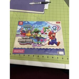 Super Mario Bros Wonder Gamestop Exclusive Stickers Nintendo Switch Bonus